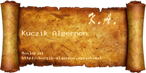 Kuczik Algernon névjegykártya